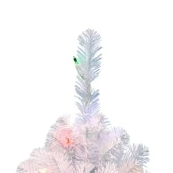 3ft. Pre-Lit Crystal White Spruce Artificial Christmas Tree, Multicolor LED Lights 10 3ft. Pre-Lit Crystal White Spruce Artificial Christmas Tree, Multicolor LED Lights -Northlight Shop D522495S 3