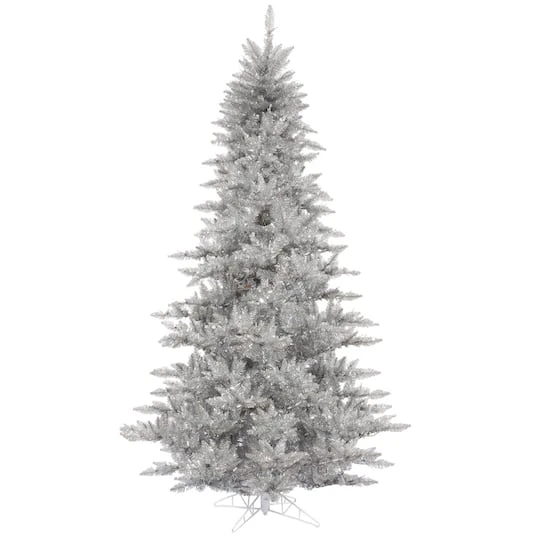 3ft. Unlit Silver Tinsel Fir Artificial Christmas Tree 4 3ft. Unlit Silver Tinsel Fir Artificial Christmas Tree - Image 2