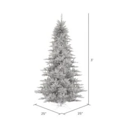 3ft. Unlit Silver Tinsel Fir Artificial Christmas Tree 7 3ft. Unlit Silver Tinsel Fir Artificial Christmas Tree -Northlight Shop D522511S 2