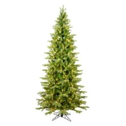 7.5ft. Pre-Lit Slim Balsam Spruce Artificial Christmas Tree, Warm White Low Voltage LED Lights