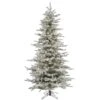 6.5ft. Pre-Lit Slim Flocked Sierra Fir Artificial Christmas Tree, Pure White Dura-Lit® LED Lights 2 6.5ft. Pre-Lit Slim Flocked Sierra Fir Artificial Christmas Tree, Pure White Dura-Lit® LED Lights -Northlight Shop D522526S 1