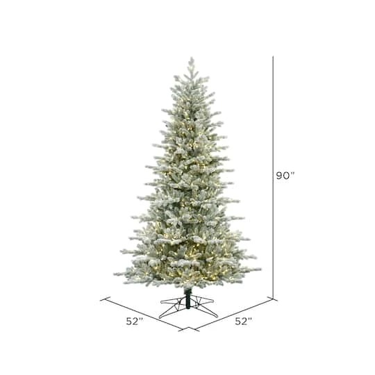 7.5ft. Pre-Lit Frosted Eastern Fraser Fir Artificial Christmas Tree, Warm White LED Lights 7 7.5ft. Pre-Lit Frosted Eastern Fraser Fir Artificial Christmas Tree, Warm White LED Lights - Image 5