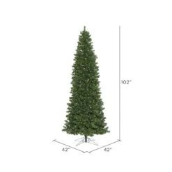 8.5ft. Pre-Lit Slim Oregon Fir Artificial Christmas Tree, Warm White LED Lights -Northlight Shop D522550S 4