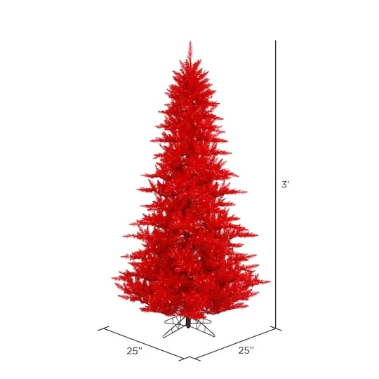 3ft. Unlit Red Fir Artificial Christmas Tree 5 3ft. Unlit Red Fir Artificial Christmas Tree - Image 3