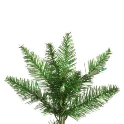 3ft. Pre-Lit Green Tinsel Fir Artificial Christmas Tree, Green Lights -Northlight Shop D522585S 2