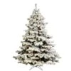 4.5ft. Pre-Lit Flocked Alaskan Pine Artificial Christmas Tree, Multicolor Dura-Lit™ Lights -Northlight Shop D522604S 1