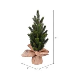 15" Unlit Balsam Fir Sapling Artificial Christmas Tree, 2ct. -Northlight Shop D522614S 3