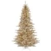 3ft. Pre-Lit Champagne Fir Artificial Christmas Tree, Warm White Dura-Lit® LED Lights -Northlight Shop D522637S 1