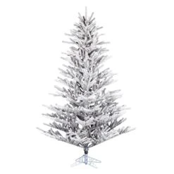 7.5ft. Unlit Flocked Stick Pine Artificial Christmas Tree