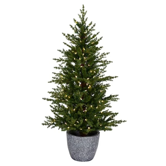 3.5ft. Pre-Lit Belgrade Pine Artificial Christmas Tree, Clear Dura-Lit® LED Lights 3 3.5ft. Pre-Lit Belgrade Pine Artificial Christmas Tree, Clear Dura-Lit® LED Lights