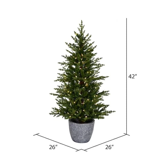 3.5ft. Pre-Lit Belgrade Pine Artificial Christmas Tree, Clear Dura-Lit® LED Lights 6 3.5ft. Pre-Lit Belgrade Pine Artificial Christmas Tree, Clear Dura-Lit® LED Lights - Image 4