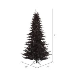 3ft. Unlit Black Fir Artificial Christmas Tree -Northlight Shop D522702S 2