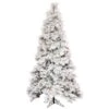 5.5ft. Pre-Lit Flocked Atka Slim Artificial Christmas Tree, Warm White LED Lights -Northlight Shop D522712S 1