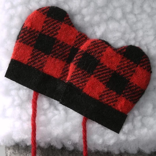 18" Gray Christmas Stocking With Snowflakes 7 18" Gray Christmas Stocking With Snowflakes - Image 5