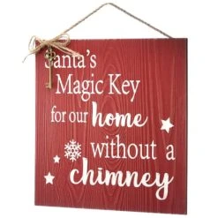 10" Santa’s Key Door Sign 13 10" Santa’s Key Door Sign -Northlight Shop D531299S