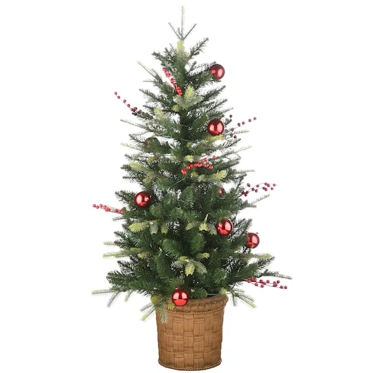 4ft. Pre-Lit & Pre-Decorated Scotch Creek Fir Entrance Artificial Christmas Tree, Warm White LED Lights 9 4ft. Pre-Lit & Pre-Decorated Scotch Creek Fir Entrance Artificial Christmas Tree, Warm White LED Lights - Image 7