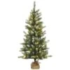 4.5ft. Pre-Lit Trinity Spruce Artificial Christmas Tree With Burlap Base, Clear LED Lights 1 4.5ft. Pre-Lit Trinity Spruce Artificial Christmas Tree With Burlap Base, Clear LED Lights -Northlight Shop D531433S 1