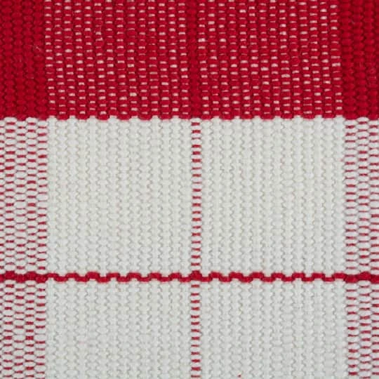 DII® Red Tinsel Plaid Fringed Placemats, 6ct. 6 DII® Red Tinsel Plaid Fringed Placemats, 6ct. - Image 4