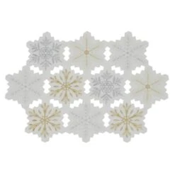 DII® Embroidered Snowflake Placemats, 4ct. -Northlight Shop D540029S 4