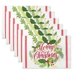 DII® Merry Christmas Print Placemats, 6ct.