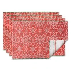 DII® Joyful Snowflakes Jacquard Placemats, 4ct. 13 DII® Joyful Snowflakes Jacquard Placemats, 4ct. -Northlight Shop D540031S 1 1