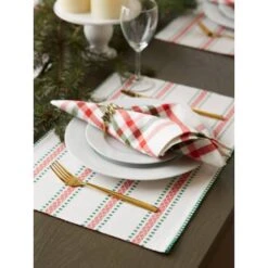 DII® Joyful Snowflakes Jacquard Placemats, 4ct. 17 DII® Joyful Snowflakes Jacquard Placemats, 4ct. -Northlight Shop D540031S 5