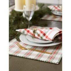 DII® Embellished Jolly Tree Placemats, 4ct. -Northlight Shop D540032S 5
