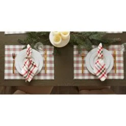 DII® Embellished Jolly Tree Placemats, 4ct. -Northlight Shop D540032S 8