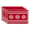 DII® Nordic Snowflake Stripe Jacquard Placemats, 4ct. 2 DII® Nordic Snowflake Stripe Jacquard Placemats, 4ct. -Northlight Shop D540033S 1