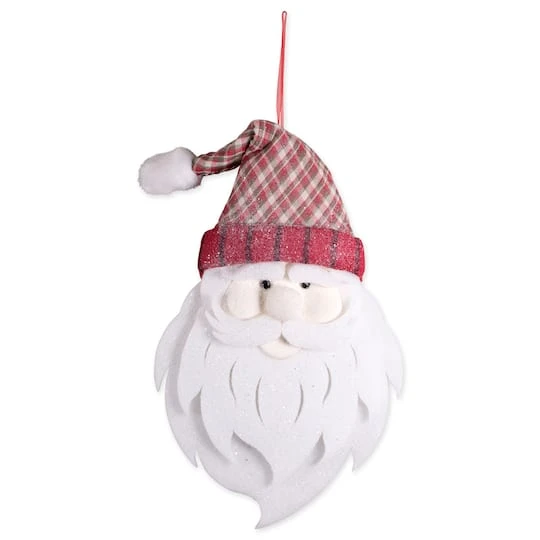 DII® Hanging Foam Santa With Plaid Hat 3 DII® Hanging Foam Santa With Plaid Hat