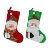 DII® Santa & Snowman Stocking Set -Northlight Shop D540056S 1