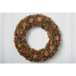DII® Berry Pinecone Holiday Wreath -Northlight Shop D540073S 3