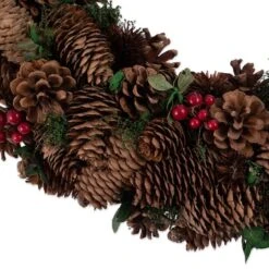 DII® Berry Pinecone Holiday Wreath -Northlight Shop D540073S 4