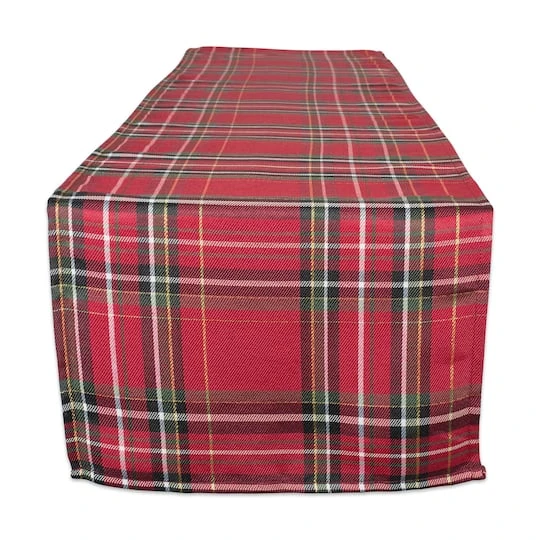 DII® 72" Metallic Holiday Plaid Table Runner 4 DII® 72" Metallic Holiday Plaid Table Runner - Image 2