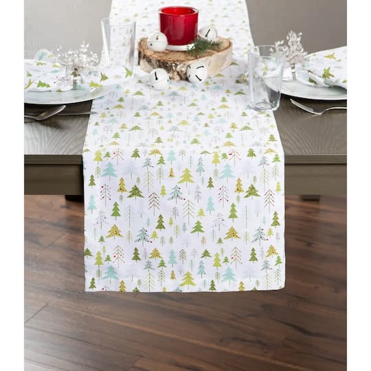 DII® 108" Holiday Woods Printed Table Runner 7 DII® 108" Holiday Woods Printed Table Runner - Image 5