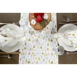 DII® 108" Holiday Woods Printed Table Runner 19 DII® 108" Holiday Woods Printed Table Runner -Northlight Shop D540096S 9