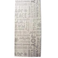 DII® 108" Silver Christmas Collage Table Runner -Northlight Shop D540099S 3