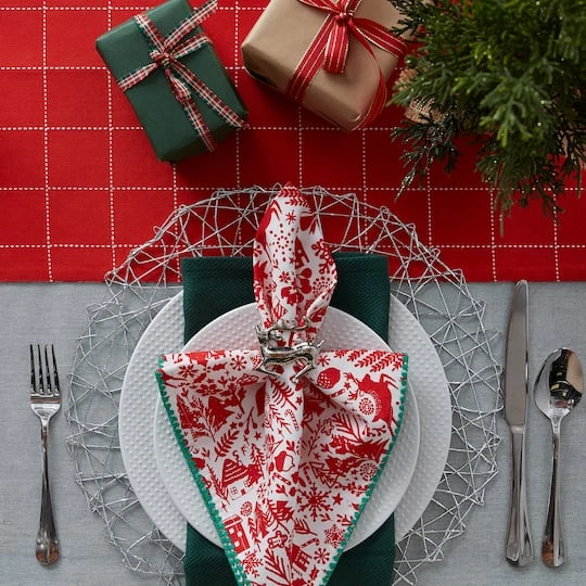 DII® 72" Christmas Woods Embellished Table Runner 13 DII® 72" Christmas Woods Embellished Table Runner - Image 11