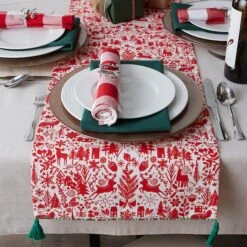 DII® 72" Christmas Woods Embellished Table Runner 17 DII® 72" Christmas Woods Embellished Table Runner -Northlight Shop D540103S 3