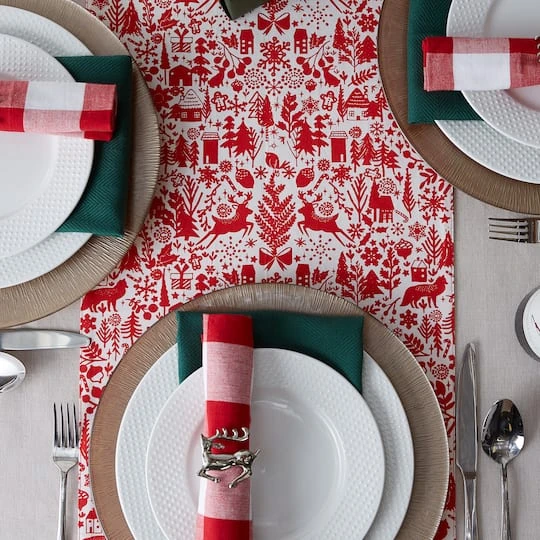 DII® 72" Christmas Woods Embellished Table Runner 7 DII® 72" Christmas Woods Embellished Table Runner - Image 5