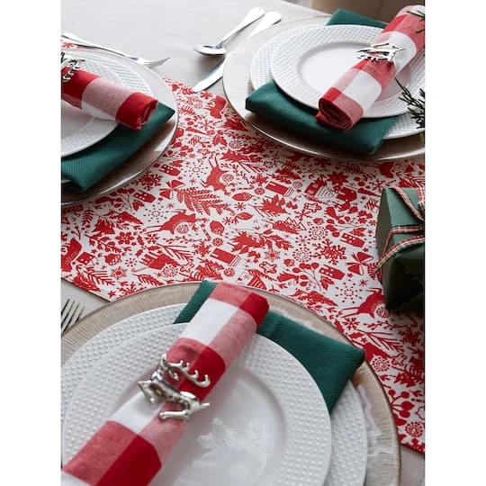 DII® 72" Christmas Woods Embellished Table Runner 8 DII® 72" Christmas Woods Embellished Table Runner - Image 6