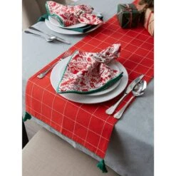 DII® 72" Christmas Woods Embellished Table Runner 22 DII® 72" Christmas Woods Embellished Table Runner -Northlight Shop D540103S 8