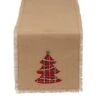 DII® 72" Embroidered Tree Burlap Table Runner 1 DII® 72" Embroidered Tree Burlap Table Runner -Northlight Shop D540106S 1