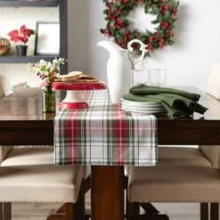 DII® 72" Christmas Plaid Table Runner 17 DII® 72" Christmas Plaid Table Runner -Northlight Shop D540108S 3
