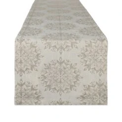 DII® 108'' Winter Sparkle Jacquard Table Runner