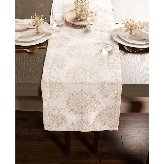 DII® 108'' Winter Sparkle Jacquard Table Runner 5 DII® 108'' Winter Sparkle Jacquard Table Runner - Image 3
