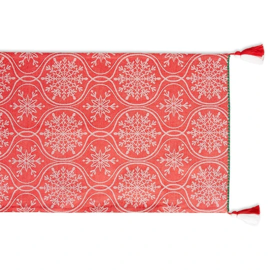 DII® 72'' Joyful Snowflakes Jacquard Reversible Table Runner 14 DII® 72'' Joyful Snowflakes Jacquard Reversible Table Runner - Image 12