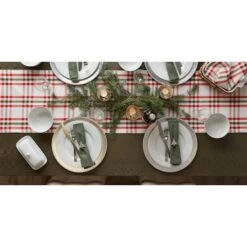 DII® 72" Jolly Tree Collection Nutcracker Plaid Table Runner -Northlight Shop D540144S 10