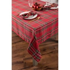 DII® 120" Holiday Metallic Plaid Tablecloth 17 DII® 120" Holiday Metallic Plaid Tablecloth -Northlight Shop D540155S 7