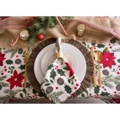 DII® 52" Woodland Christmas Tablecloth -Northlight Shop D540170S 5